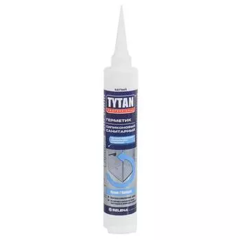 Герметик Tytan Professional силиконовый санитарный цвет белый, 80 мл