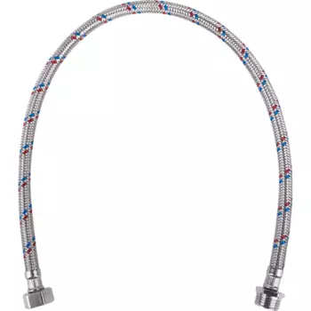 Гибкая подводка для воды Aqualine FM60 1/2" НР-ВР нержавеющая сталь