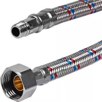 Гибкая подводка для воды ДТРД 150 см x М10 x 1/2" наружная-внутренняя резьба