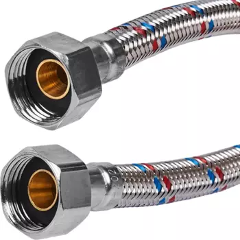 Гибкая подводка для воды ДТРД 50 см x 1/2" внутренняя-внутренняя резьба