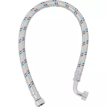 Гибкая подводка для воды угловая ДТРД 1/2" внутренняя резьба 60 см