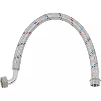 Гибкая подводка для воды угловая ДТРД 1" наружная-внутренняя резьба 100 см