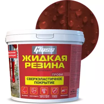 Гидроизоляция акриловая цвет красно-коричневый 6 кг