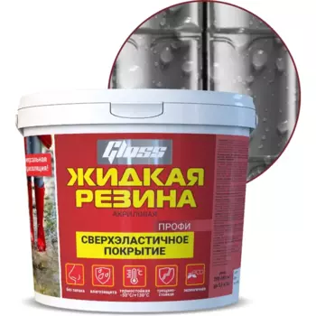 Гидроизоляция акриловая цвет прозрачный 6 кг