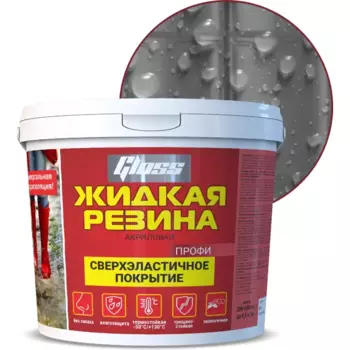 Гидроизоляция акриловая цвет серый 6 кг