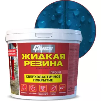Гидроизоляция акриловая цвет синий 6 кг