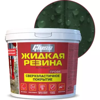 Гидроизоляция акриловая цвет зеленый 6 кг