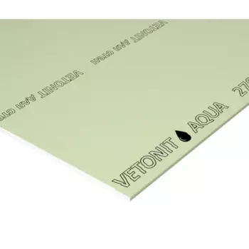 Гипсокартон влагостойкий 12.5 мм Vetonit Аква 2500x1200 мм 3 м