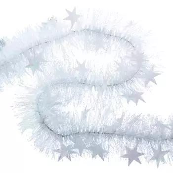 Гирлянда белая со звёздами