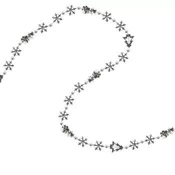 Гирлянда «Бусы» 270 см цвет серебристый