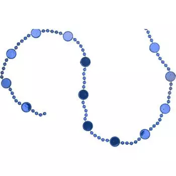 Гирлянда пластиковая 180 см цвет голубой