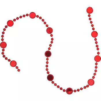 Гирлянда пластиковая 180 см цвет красный