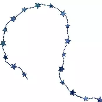 Гирлянда пластиковая Christmas "Звездочки" 180 см голубой