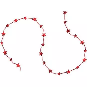 Гирлянда пластиковая Christmas "Звездочки" 180 см красный
