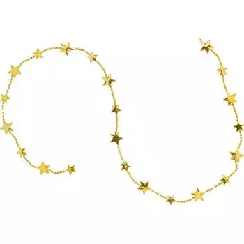 Гирлянда пластиковая Christmas "Звездочки" 180 см золото