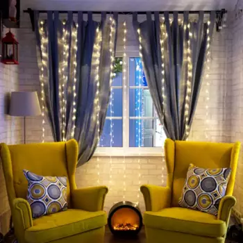 Гирлянда светодиодная дождь Neon-Night электрическая 3x2 м теплый белый свет 1 режим 240 ламп цвет прозрачный