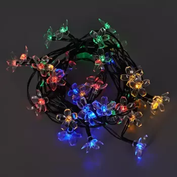 Гирлянда светодиодная лепесток Kreaforta Cinder на солнечных батареях 4.9 м цвет разноцветный