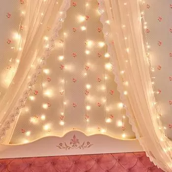 Гирлянда светодиодная Neon-Night "Занавес" 20 нитей теплый белый свет