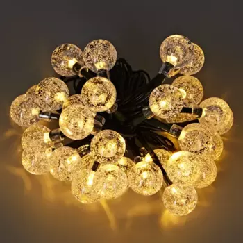 Гирлянда светодиодная шар Kreaforta Anvik на солнечных батареях 4.3 м цвет белый