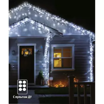 Гирлянда светодиодная влагозащищенная бахрома Uniel электрическая 20 м 480 LED IP44 белый свет