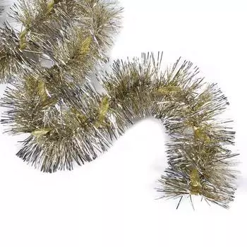 Гирлянда золото-серебро с золотой лентой