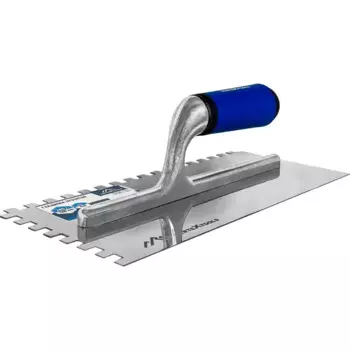 Гладилка зубчатая из нержавеющей стали Vertextools 16-08-08 128x280 мм, зуб 8x8 мм