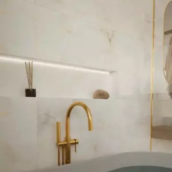 Глазурованный керамогранит Arcadia Ceramica Anty Sky Beige Glossy 60x120 см 1.44 м глянцевый цвет бежевый