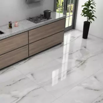 Глазурованный керамогранит Arcadia Ceramica Onyx Line Grey 60x120 см 1.44 м глянцевый цвет светло-серый