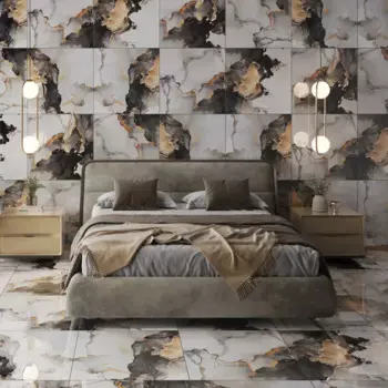 Глазурованный керамогранит Concor Golden Sky 60x60 см 1.44 м полированный цвет золотой мрамор