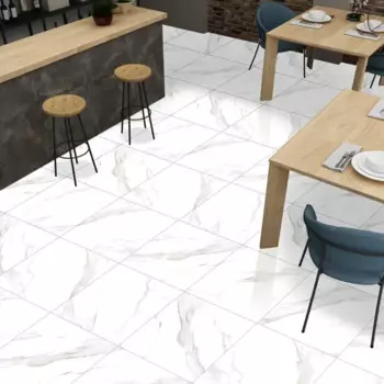 Глазурованный керамогранит Concor Satvario Calacatta 60x60 см 1.44 м полированный цвет белый мрамор