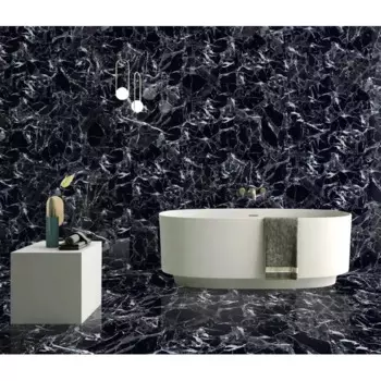 Глазурованный керамогранит End Polar Black 60x120 см 1.44 м полированный цвет черный