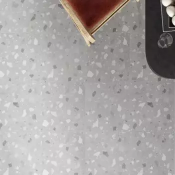 Глазурованный керамогранит Шахтинская плитка Нео Терраццо 40x40 см 1.76 м матовый цвет серый