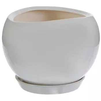 Горшок цветочный Адель 20 h18 см v3.5 л керамика белый