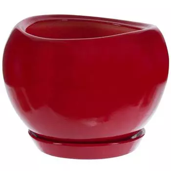 Горшок цветочный Адель ø20 h18 см v3.5 л керамика красный