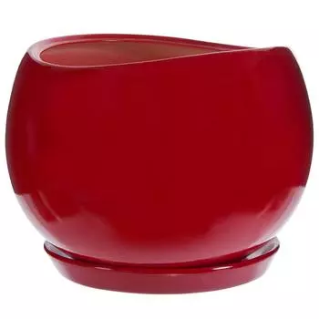 Горшок цветочный Адель ø28 h24.5 см v15 л керамика красный