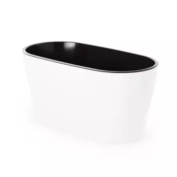 Горшок цветочный Альтернатива Лея 30x15x14 см v3.3 л пластик белый