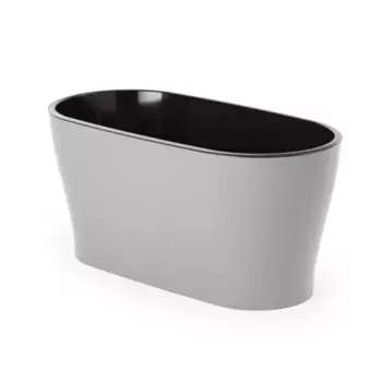 Горшок цветочный Альтернатива Лея 30x15x14 см v4 л пластик серый