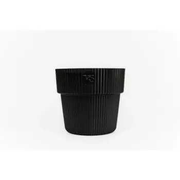 Горшок цветочный Amо Алемар 21x21x19 см v4.8 л пластик черный