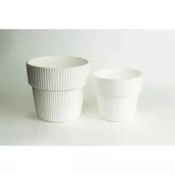 Горшок цветочный Amо Алемар 21x21x19 см v4.8 л пластик белый