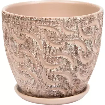 Горшок цветочный "Букле" №3 15 h13 см v1.4 л керамика бежевый