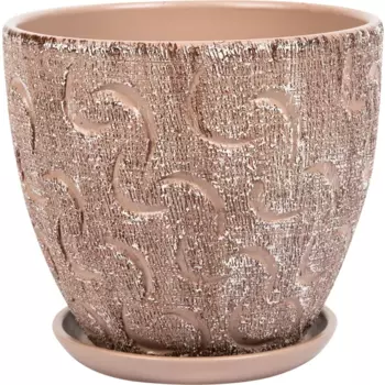 Горшок цветочный "Букле" №4 18 h16 см v2.9 л керамика бежевый