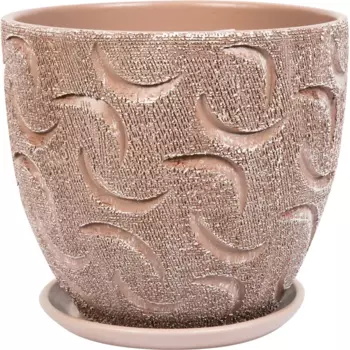 Горшок цветочный "Букле" №5 22 h19.5 см v5.9 л керамика бежевый