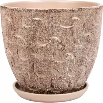 Горшок цветочный "Букле" №6 26 h23.5 см v8.9 л керамика бежевый