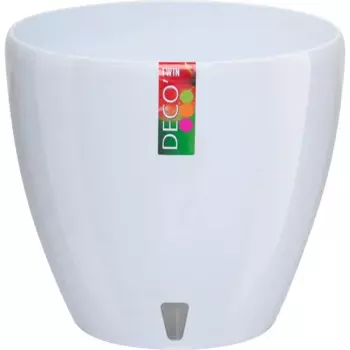 Горшок цветочный Деко Твин 26.2 см 9 л пластик белый