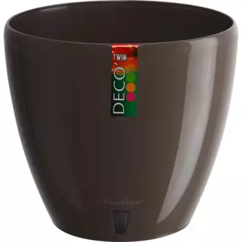 Горшок цветочный Деко Твин 26.2 см 9 л пластик шаде