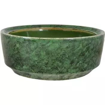 Горшок цветочный для бонсай 27 h2 см v4.5 л керамика малахит