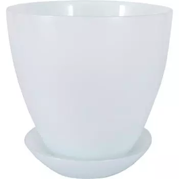 Горшок цветочный для орхидей Nina Glass ø13.2 h13.2 см v0.85 л стекло белый