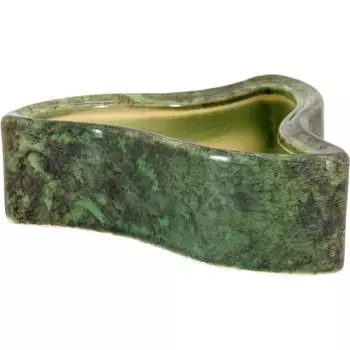 Горшок цветочный для суккулентов Медуза 15x15x5 см v0.6 л керамика малахит