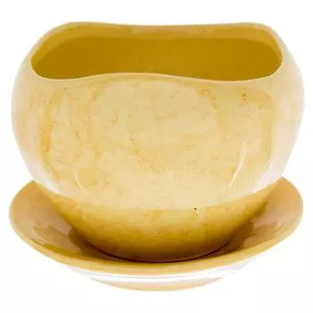 Горшок цветочный Флокс ø9 v0.35 л керамика бежевый