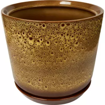Горшок цветочный Gonchar Лира №1 Люкс 29 h26 v11.5 л керамика желтый